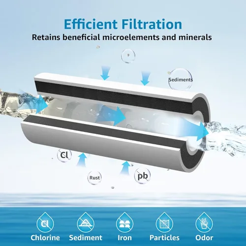 Miniatura 4 de AQUA CREST FXHTC - Filtro de agua para toda la casa de 5 micrones, 10 x 4.5 pulgadas, repuesto para GE® FXHTC, GXWH40L, fontanero americano W10-PR