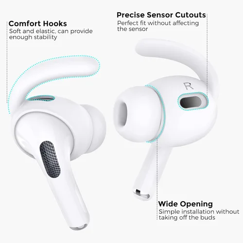 Miniatura 2 de AhaStyle Ganchos de silicona para AirPods Pro 2 y funda de lujo para Airpods Pro 2