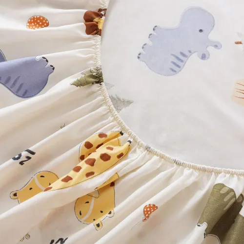 Miniatura 6 de lishjekee Juego de edredón de 6 piezas con diseño de animales de la selva para niños, juego de ropa de cama en una bolsa para niños y niñas