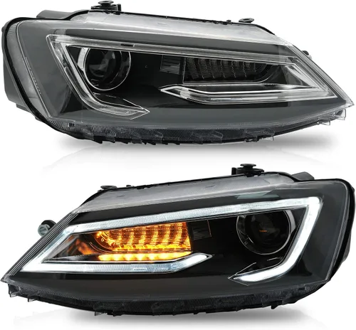Miniatura 11 de VLAND Luces traseras LED para Jetta Sagitar 12-14 2011-2014 (no compatible con GLI y versión LED), montaje completo de lámpara trasera LED, rojo