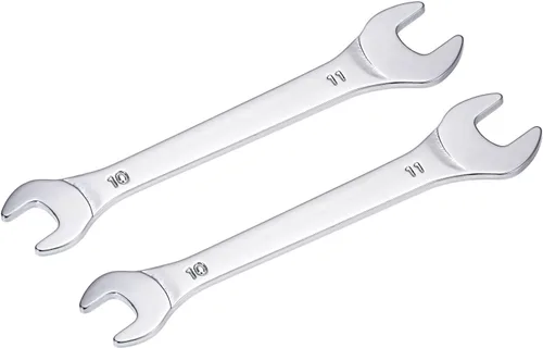 Miniatura 18 de uxcell Llave fina de extremo abierto, 0.315 in x 0.394 in, espejo métrico, acero de alto carbono, para mantenimiento doméstico y reparaciones