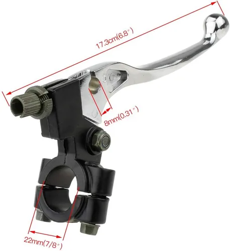 Miniatura 5 de HIAORS Palanca de manillar de embrague y freno izquierda de 7/8" compatible con SSR Baja CRF50 CRF125 Dirt Bike KX60 KX125 KLX110 KDX200 KDX250 PW80