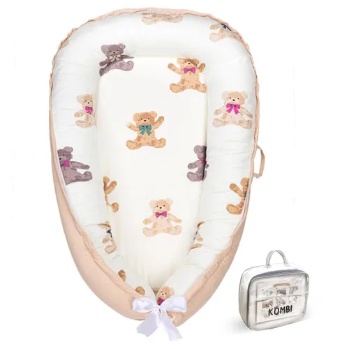 Tumbona para recién nacido de 0 a 24 meses, almohada para bebé y tumbona con nido, almohada infantil transpirable de algodón orgánico, nido portátil