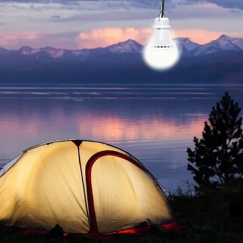 Miniatura 3 de Paquete de 2 bombillas de luz USB, linterna de luz LED USB para acampar, luz de tienda con cable de 8.2 pies de longitud extra y cable USB en Y