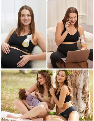 Miniatura 6 de HOFISH Seamless Hands Free Pumping Bra Support Maternity & Nursing Bras Full Bust Breastfeeding Bras