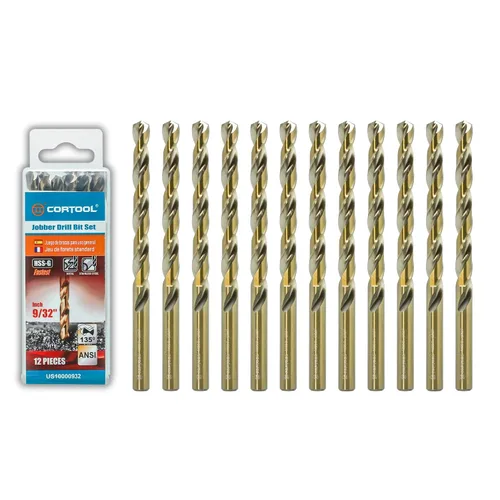 Miniatura 14 de Juego de brocas de cobalto de 1/2 pulgada (6 piezas), juego de brocas de metal M35 HSS de longitud de trabajo para metal duro, acero inoxidable