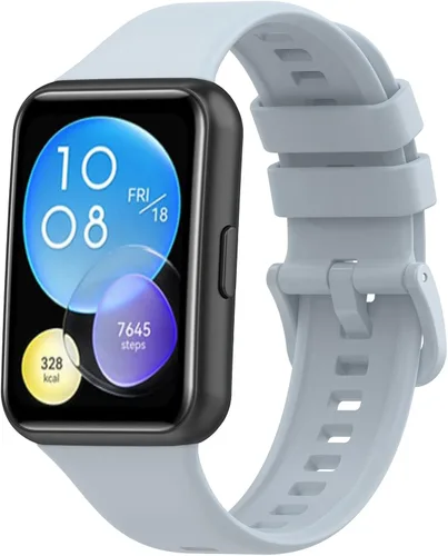 Miniatura 26 de Senter Correas de repuesto de goma suave de liberación rápida para Huawei Watch Fit 2 Smart Watch Blanco