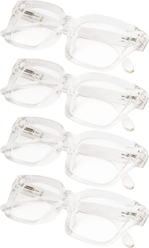 Miniatura 8 de Paquete de 4 lentes para mujer con marco cuadrado de gran tamaño para mujeres lectoras