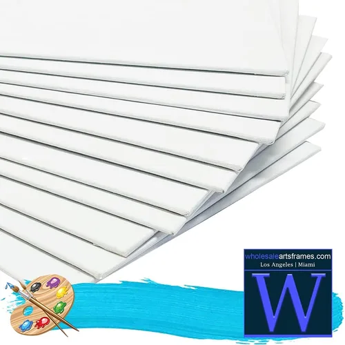 Miniatura 5 de WholesaleArtsFrames-com - Paneles de lona blanca de 8 x 10 pulgadas, paquete de 40 unidades, calidad profesional de artista de algodón sin ácidos