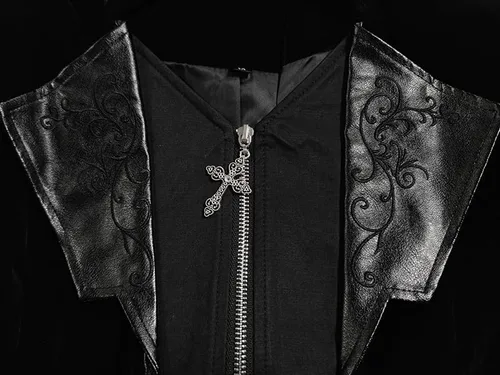 Miniatura 5 de Chaqueta medieval steampunk para hombre, estilo vampiro, gótico, victoriano, pirata, abrigo