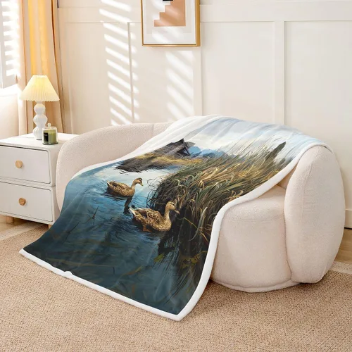 Miniatura 19 de Erosebridal Rooster Fleece Throw Blanket 40"x50" for Bedroom Living Rooms Sofa Couch,Chicken Farmhouse Sherpa Blanket,Wildflower Fuzzy Plush