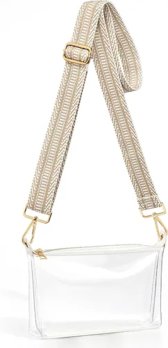 Miniatura 7 de HULISEN Bolsa transparente para eventos de estadio, monederos transparentes para mujeres, bolso cruzado de estadio, bolso transparente para Correa