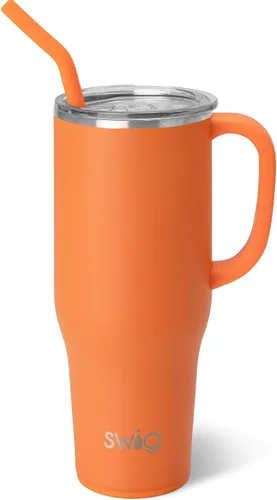Miniatura 35 de Swig Life Mega Taza de 30 oz, Vaso de 30 oz con Asa y Pajita, Compatible con Portavasos, Apto para Lavavajillas, Vaso Aislado Extra Grande, Botella