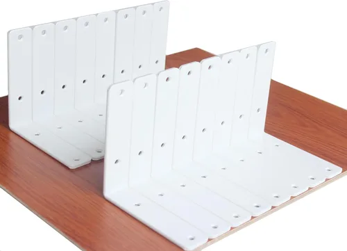 Miniatura 68 de Paquete de 12 soportes de estante en L de 8 pulgadas de largo x 6 pulgadas de alto x 1.5 pulgadas de ancho, 5 mm de grosor, soporte de estante en L