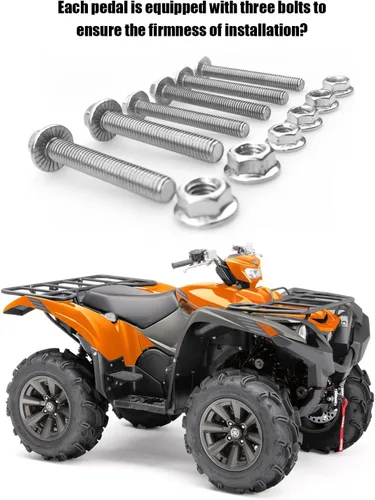 Miniatura 4 de Reposapiés para ATV para asiento trasero de 4 ruedas, clavijas universales compatibles con Polaris Sportsman, Honda, Rancher, Foreman, reposapiés