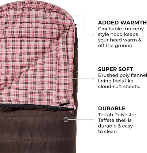 Miniatura 4 de Bolsas de dormir TETON Celsius Regular, 25F, 20F, 0F grados, bolsa para todo clima para adultos y niños, camping fácil y cálido, bolsa de viaje