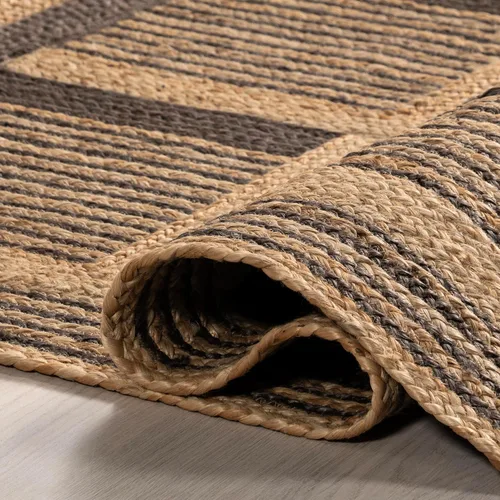 Miniatura 6 de nuLOOM Aletta - Alfombra geométrica de yute de 5 x 8 pies para comedor, alfombra neutra, alfombra para sala de estar, cocina, color natural