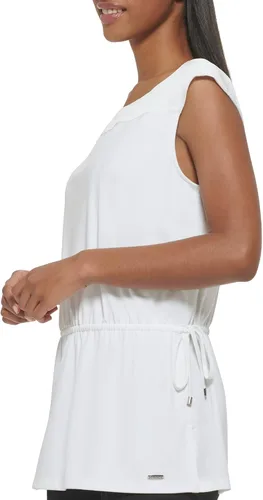 Miniatura 2 de Calvin Klein Camiseta de punto con cordón sin mangas para mujer