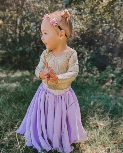 Miniatura 3 de Bailey's Blossoms Maillot básico de manga larga para bebés y niñas pequeñas