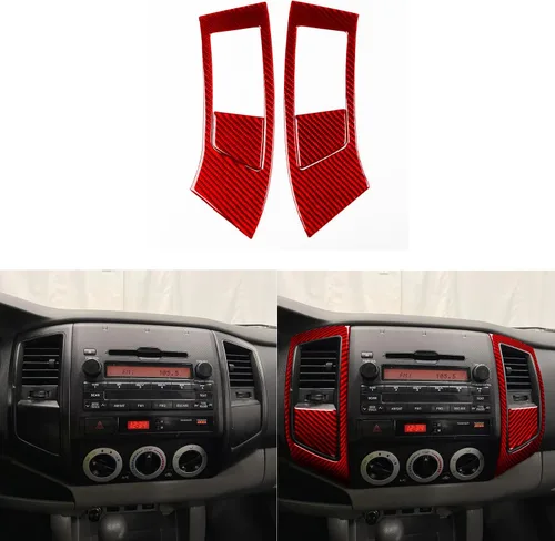 Miniatura 17 de 2 unids velocímetro coche marco ajuste medidor de aceite cubierta tacómetro calcomanía calcomanía odómetro compatible con Toyota Tacoma 2009 2010