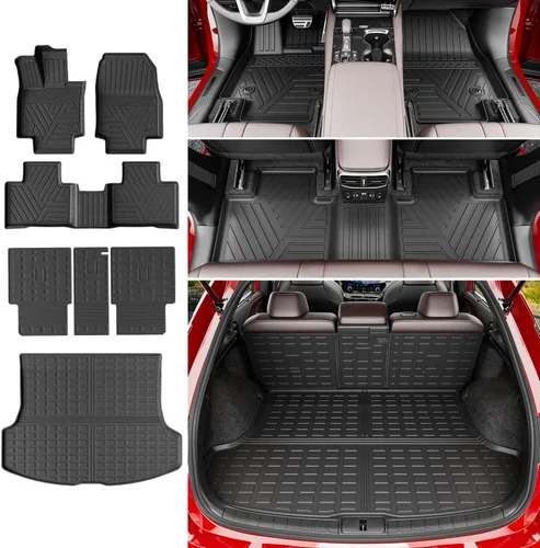 Miniatura 27 de powoq Tapete de suelo compatible con Honda Pilot 2016-2022 con alfombrilla de respaldo, forro de carga de repuesto para accesorios Honda Pilot