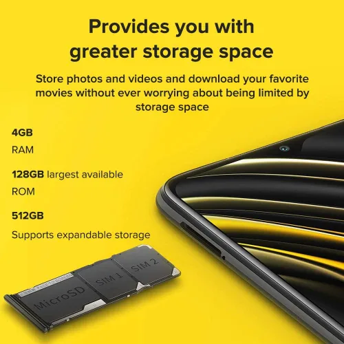 Miniatura 6 de Xiaomi POCO M3 Smartphone, 4 GB + 64 GB, 6.53 "FHD + Ampio 1080P FHD + Pantalla 49 MP, cámara Tripla, batería de 6000 mAh, Doppi Altoparlanti, Jack
