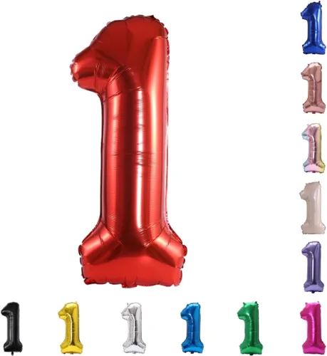 Miniatura 133 de YPSelected Globo grande de 32 pulgadas de helio con números 0-9 de papel de aluminio azul para cumpleaños, bodas y fiestas (Azul, 3)
