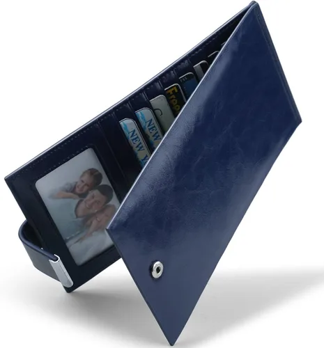 Miniatura 3 de Women's Genuine Leather Credit Card Holder RFID Long Zipper Purse Wallet