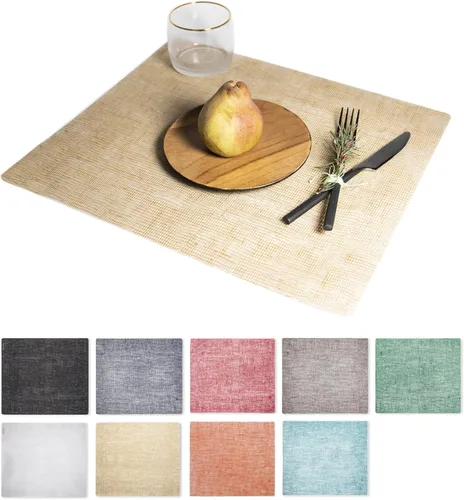 Miniatura 34 de Modern-Twist Mantel individual rectangular de silicona de 14 x 16 pulgadas, 100% silicona de grado alimenticio, estampado Asawa en niveles, paquete