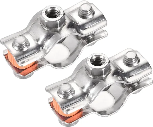 Miniatura 8 de uxcell Soportes de tubería de montaje en techo de pared, abrazadera de soporte de tubo ajustable de acero inoxidable 304 para tubo de 0.591-0.748
