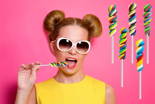 Miniatura 5 de Paleta Twist Rainbow de 12 unidades, variedad de 4 colores, sabor a fruta mixta, envuelta individualmente, ventosa de 3 pulgadas (paquete de 12)