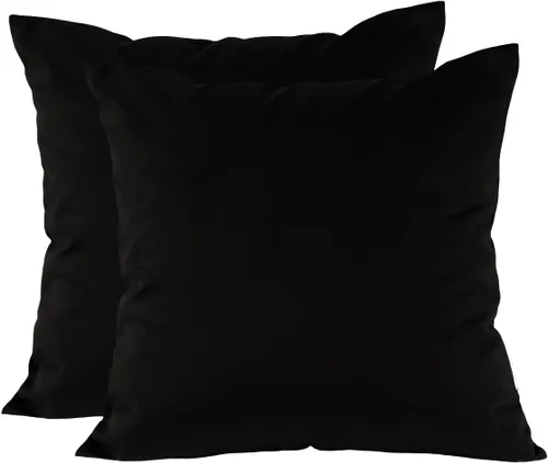 Miniatura 106 de TangDepot - Funda de almohada lisa de terciopelo, funda de cojín supersuave de lujo, muchas opciones de colores y tamaños