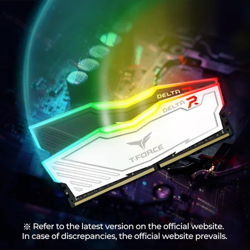 Miniatura 5 de TEAMGROUP T-Force Delta RGB DDR4 16 GB (2 x 8 GB) 3200 MHz (PC4-25600) CL16 Módulo de memoria RAM de escritorio TF4D416G3200HC16CDC01 - Blanco