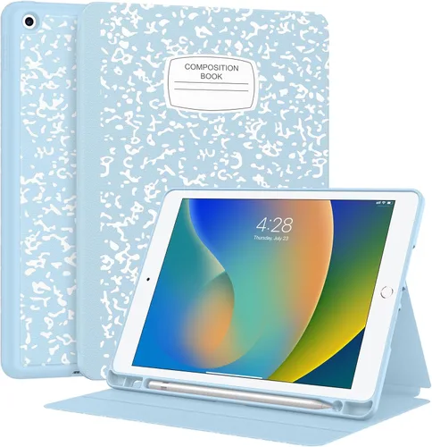 Miniatura 19 de Supveco Funda para iPad de 9ª/8ª/7ª Generación 10.2 pulgadas (Modelo 2021/2020/2019) con Soporte para Lápiz, Funda Folio Premium con Soporte