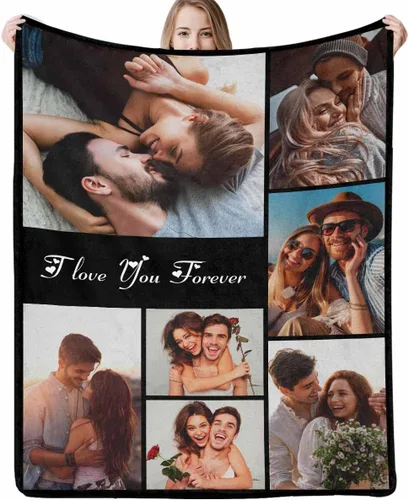 Miniatura 14 de Regalos para papá, manta de regalo personalizada con imagen, manta personalizada para el Día del Padre con foto, manta personalizada de cumpleaños