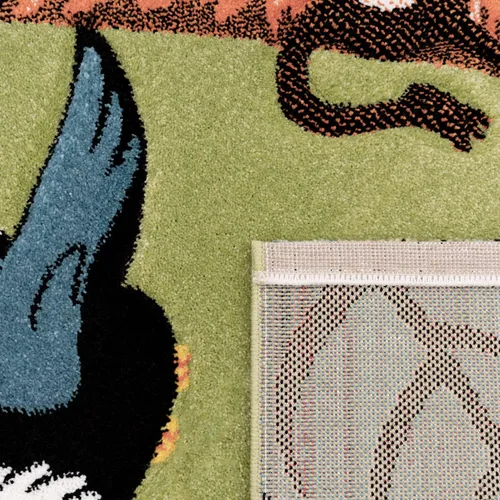 Miniatura 4 de Paco Home Alfombra verde para niños con animales de la selva para la habitación de los niños, tamaño: 3 pies 11 pulgadas x 5 pies 7 pulgadas