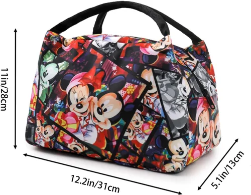 Miniatura 3 de Bolsa de almuerzo de anime para mujer, hielera aislada, bonita lonchera para el trabajo, picnic