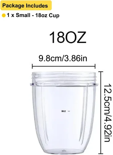 Miniatura 4 de Taza mezcladora de 18 oz para NutriBullet, taza de repuesto compatible con NutriBullet y NutriBullet Pro 600W/900W todos los modelos