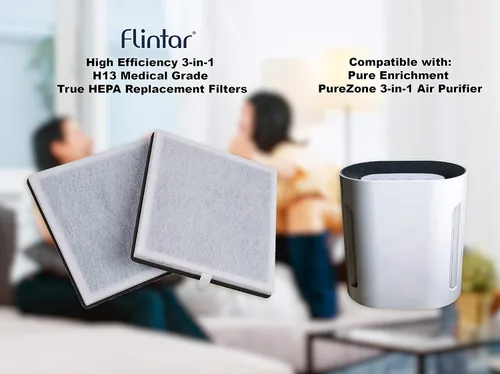 Miniatura 3 de Filtro de repuesto, compatible con purificador de aire PureZone Pure Enrichment PEAIRPLG, filtro 3 en 1 de grado H13 de alta eficiencia, número