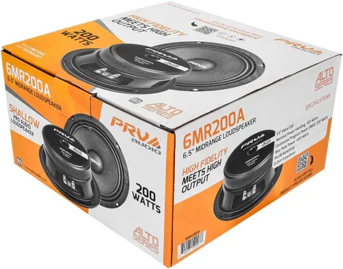 Miniatura 6 de PRV AUDIO Altavoz de rango medio poco profundo de 6.5 pulgadas, 6MR200A, 200 vatios, altavoz delgado de audio para automóvil de montaje poco