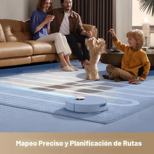 Miniatura 7 de DREAME L40s Ultra CE Robot Aspiradora y Trapeador Combo con base de autovaciado, succión de 13,000 Pa, trapeador autolimpiante y elevación Blanco