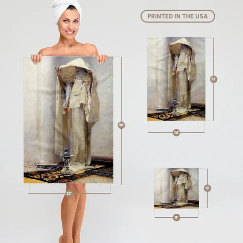Miniatura 6 de 3D Rose Fumee Dl Ambre Gris Tangiers by John Singer Sargent Toalla de 15.0 x 21.7 in