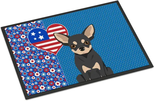 Miniatura 186 de Caroline's Treasures WDK5119JMAT Airedale Terrier USA - Tapete para interiores o exteriores, 24 x 36 pulgadas, tapete para puerta delantera