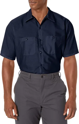 Miniatura 5 de Red Kap Camisa de trabajo industrial para hombre, ajuste regular, manga corta