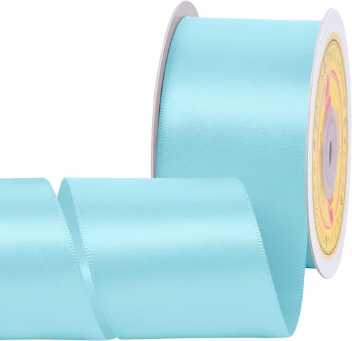 Miniatura 232 de Cinta de satén blanca antigua de doble cara de 1-1/2 pulgadas x 50 yardas, cinta de poliéster para envolver regalos, día de San Valentín, bodas