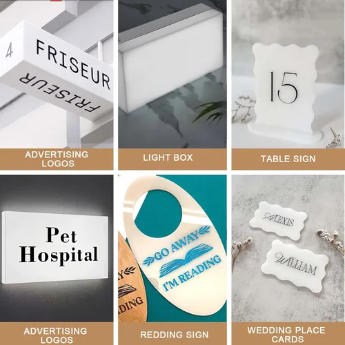 Miniatura 2 de 2 hojas de acrílico blanco lechoso de 12 x 12 pulgadas, acrílico translúcido blanco de 1/8 pulgadas de grosor, plexiglás fundido con papel protector