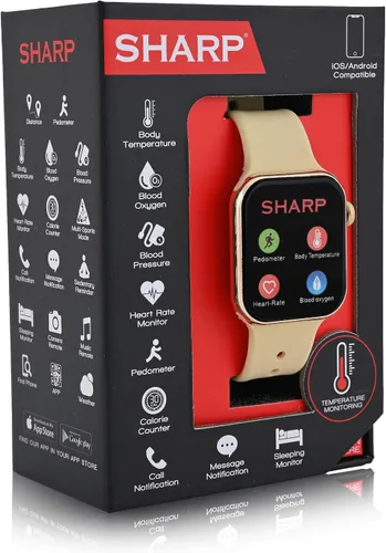 Miniatura 2 de Sharp - Relojes inteligentes para hombres, relojes inteligentes para mujer, reloj de seguimiento de actividad compatible con Android, iOS, Samsung