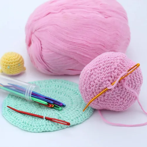 Miniatura 2 de Aguja de hilo con ojo grande doblada en caja para tapiz, lana de coser, tejer, zurtir