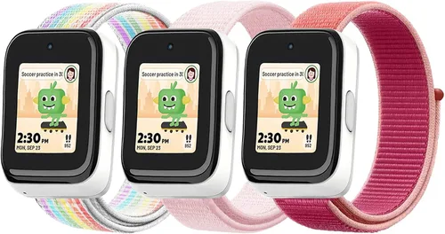 Miniatura 12 de Correas de nailon NewJourney compatibles con el reloj SyncUP para niños 2/1, correa de reemplazo transpirable con gancho y bucle para niños y niñas
