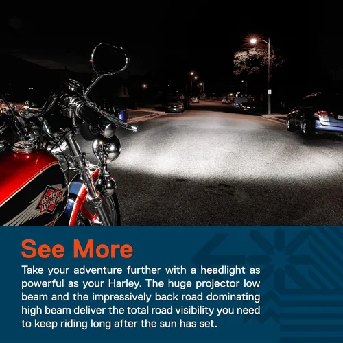 Miniatura 4 de TRUE MODS - Faro LED Harley de 5.75 pulgadas para Harley Davidson [acabado negro] [HALO DRL] [Cumple con DOT] Faro LED redondo para motocicleta Dyna